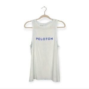 Peloton Women's Light Blue Tulip Back Lightweight Tank Top Size M